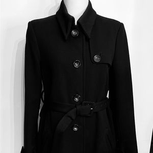 $790 Twinset Simona Barbieri Designer Twin Set Over Coat Virgin Wool Italy Small